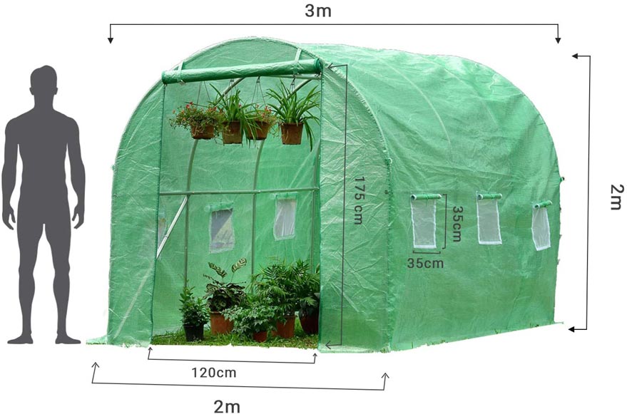 Dimensions serre jardin Parviflore