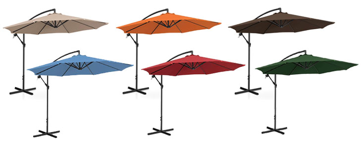 Couleurs des parasols déportés