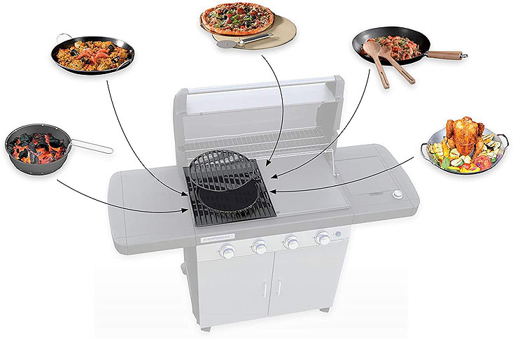 Barbecue polyvalent avec 3 modes de cuisson