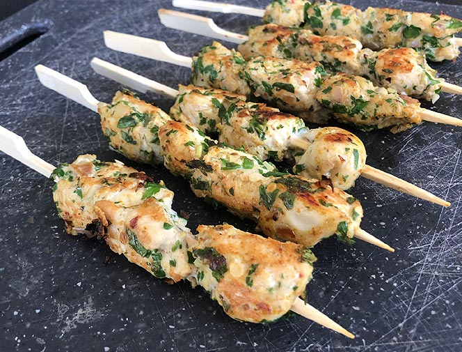 Brochettes terminées