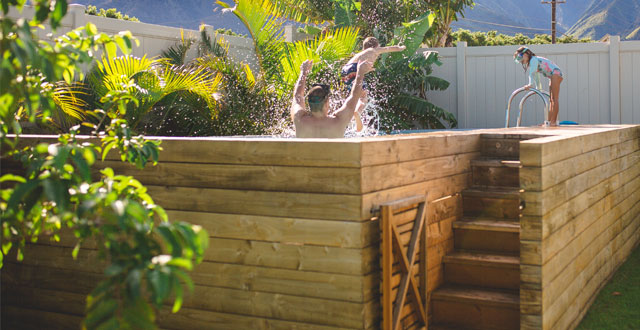 Piscine hors-sol en bois