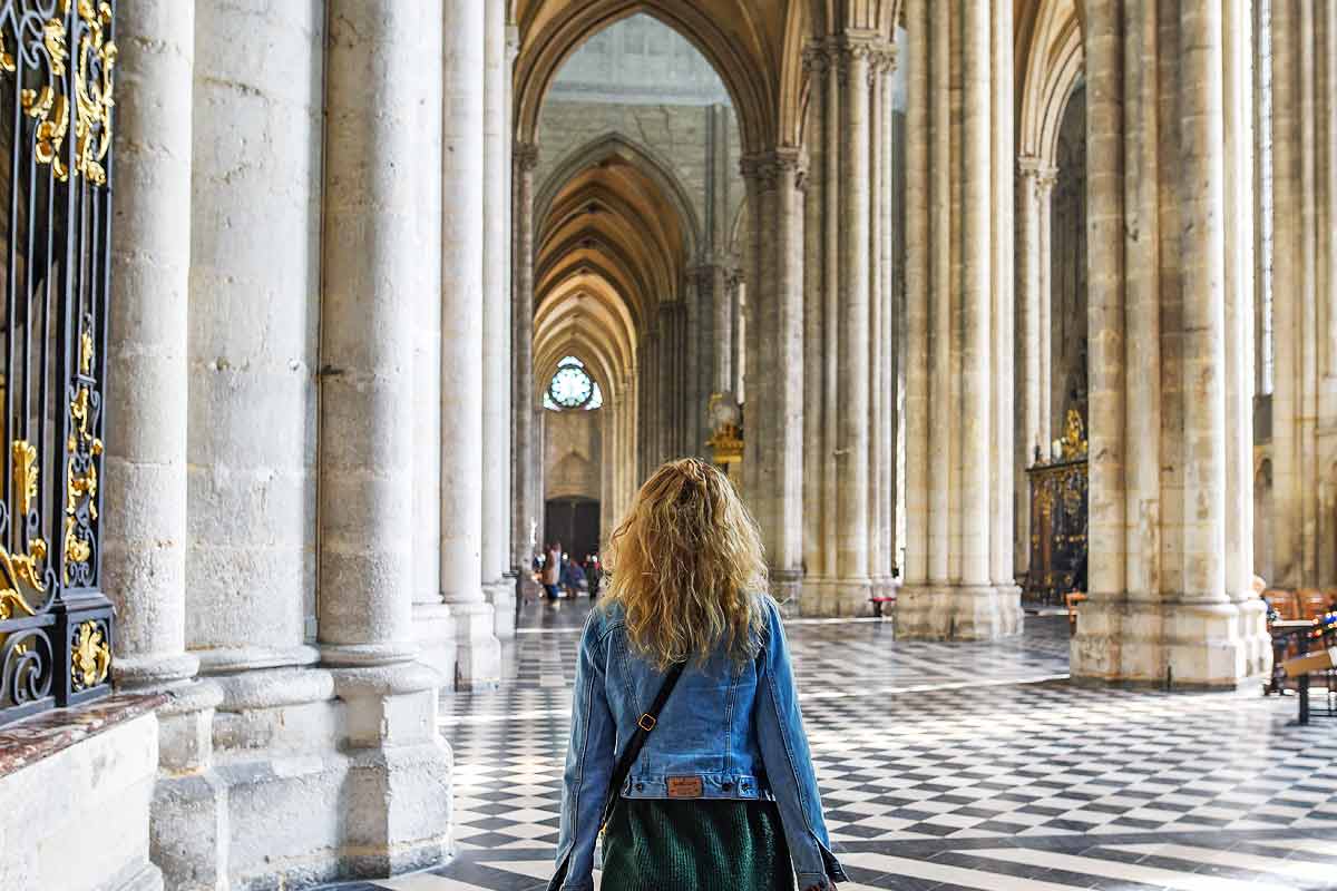 Vue intérieure de la Cathédrale Notre-Dame d'Amiens