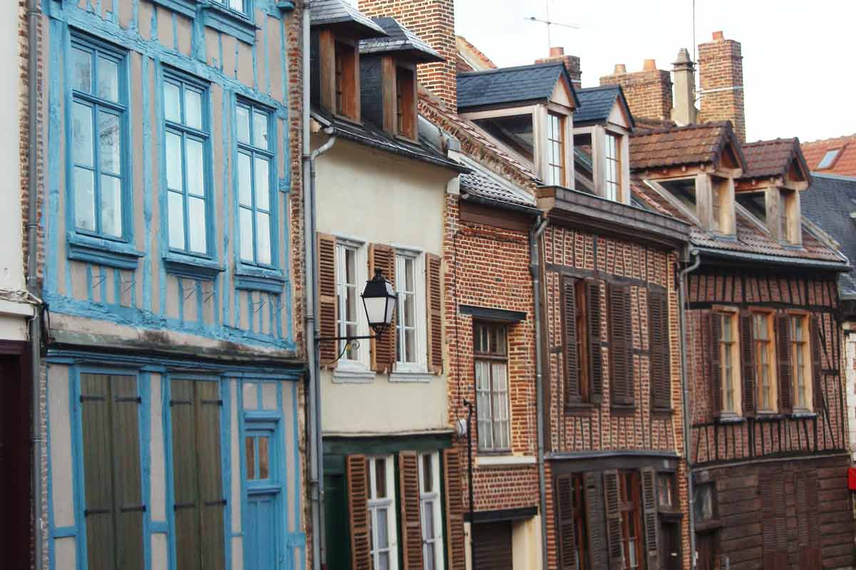 Maisons typiques de la ville d'Amiens