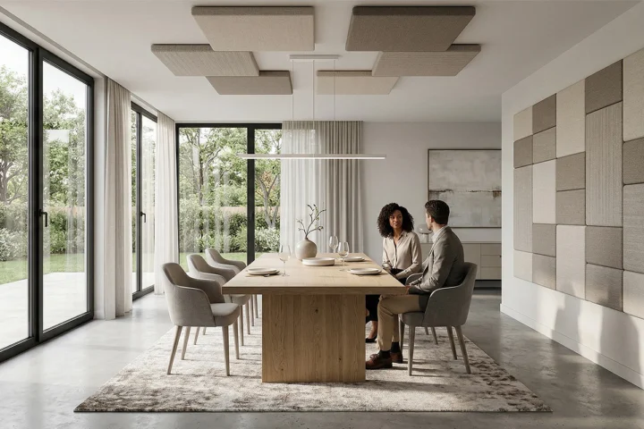 Salon traité acoustiquement